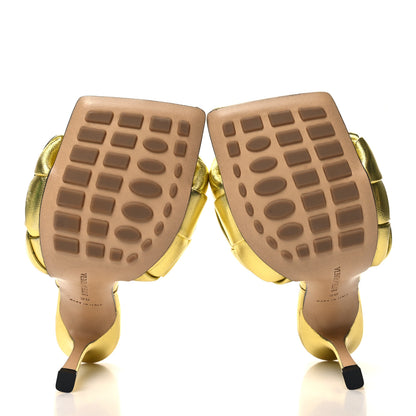Bottega Veneta Metallic Nappa Maxi Reflection Weave Lido 90mm Mule Sandals 36 Gold 5 of 9