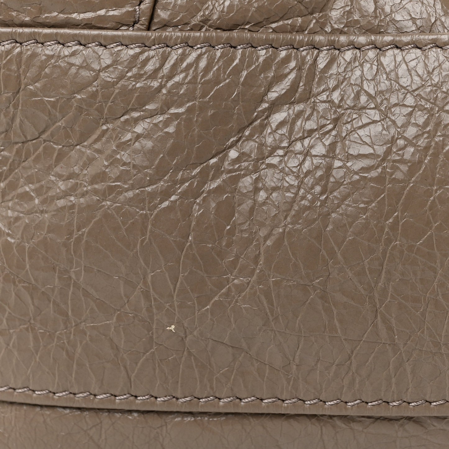 Agneau Classic Silver Hardware Mini City Dark Mink Grey