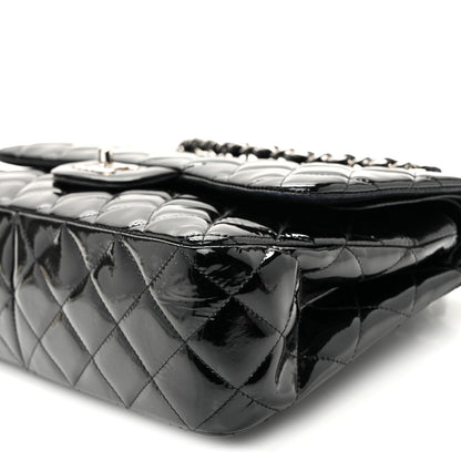 Chanel Patent Quilted Jumbo Double Flap Black 18 of 19