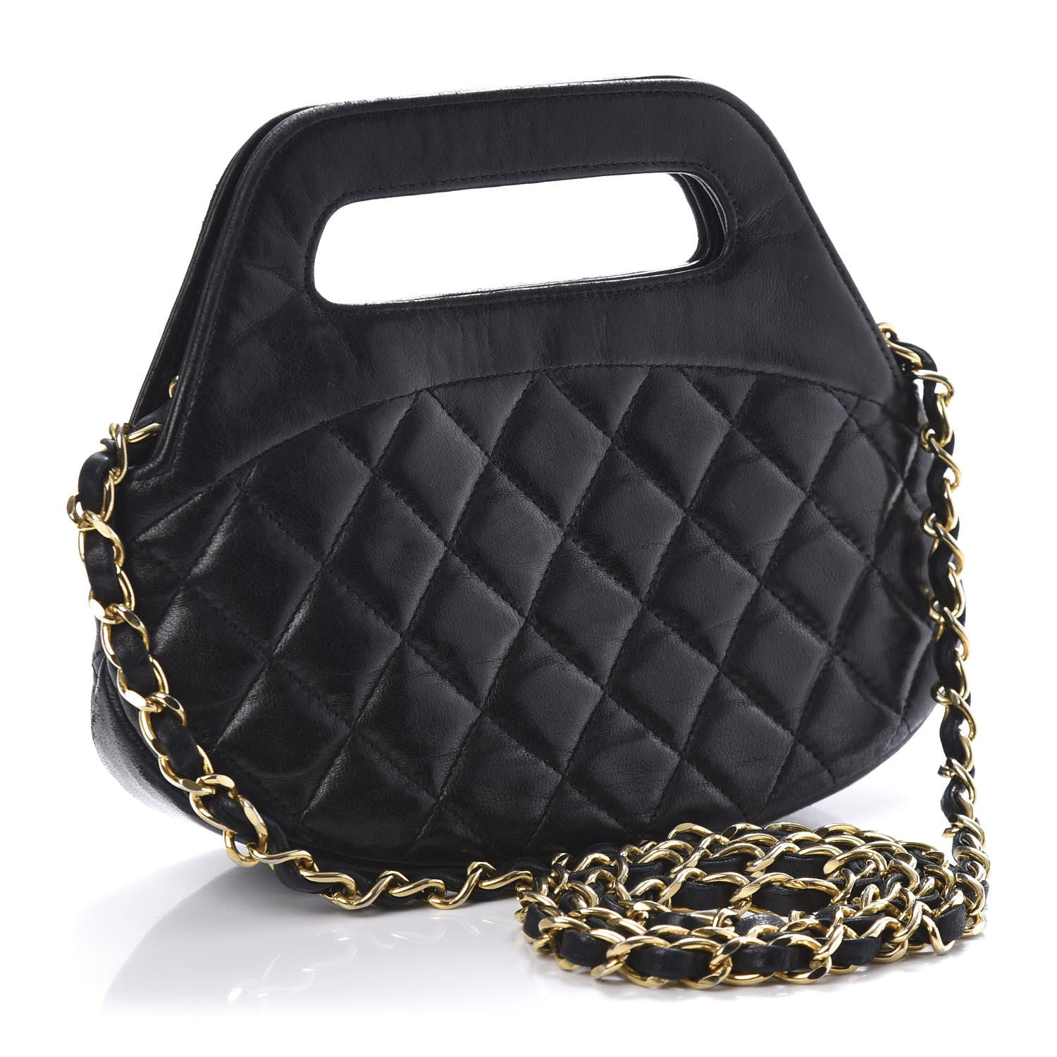 Chanel Lambskin Quilted CC Shoulder Bag Black 3 of 10