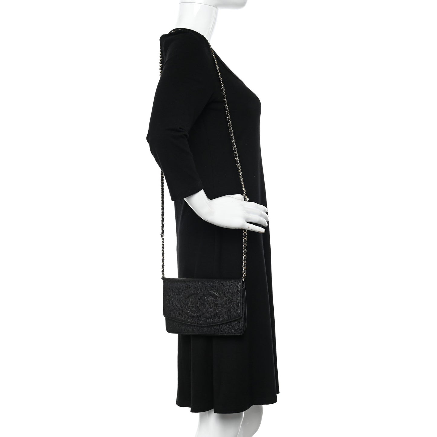 Caviar Timeless CC Wallet on Chain WOC Black