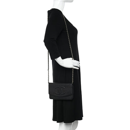 Chanel Caviar Timeless CC Wallet on Chain WOC Black 2 of 11