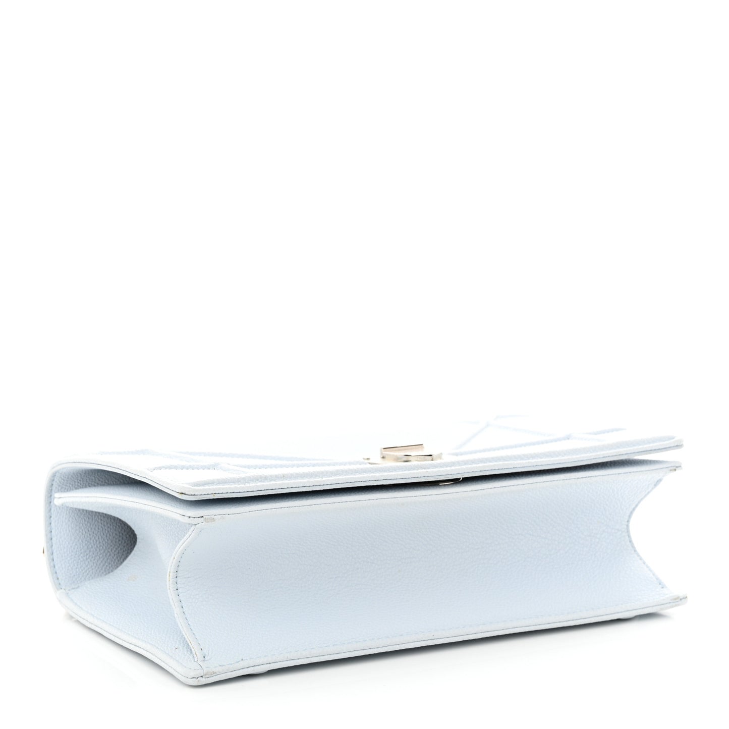 Grained Calfskin Medium Diorama Flap Bag Light Blue