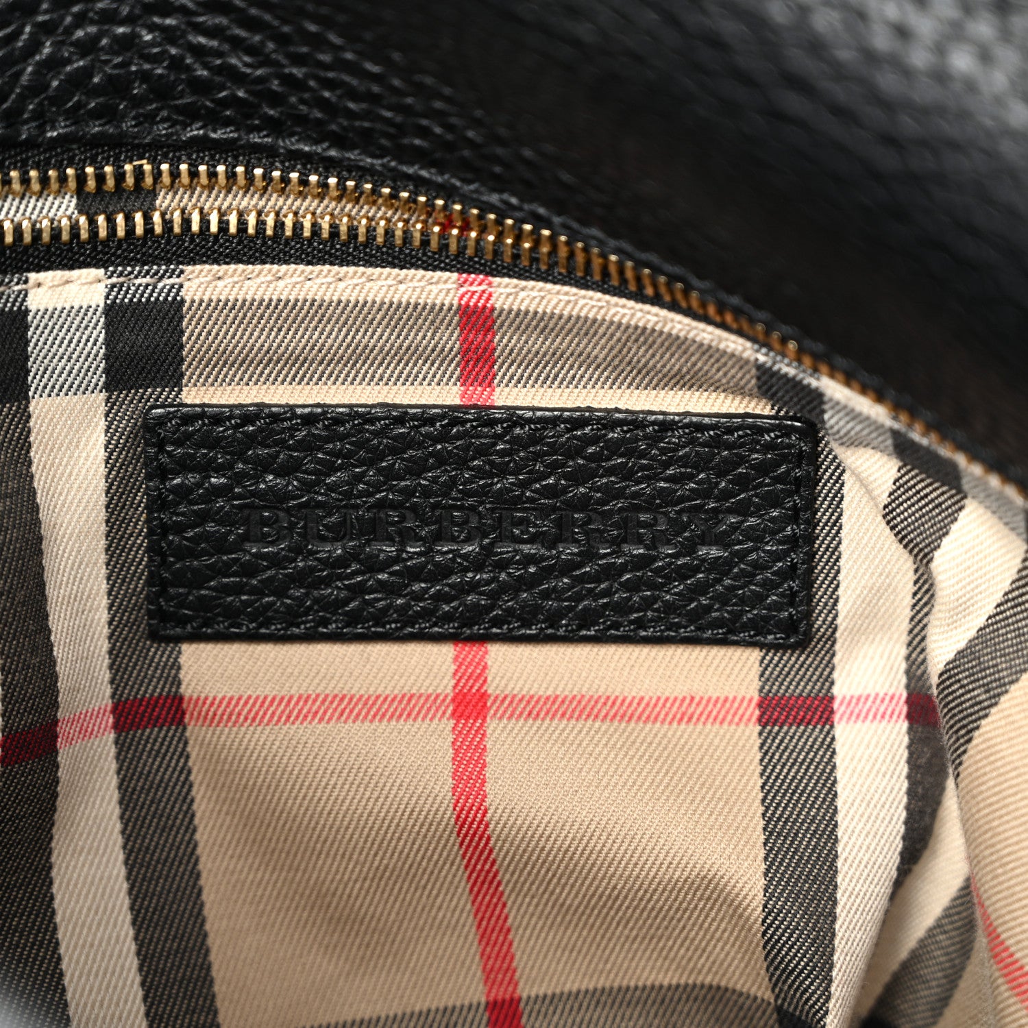 Burberry Grainy Calfskin Medium Cale Hobo Black 6 of 10