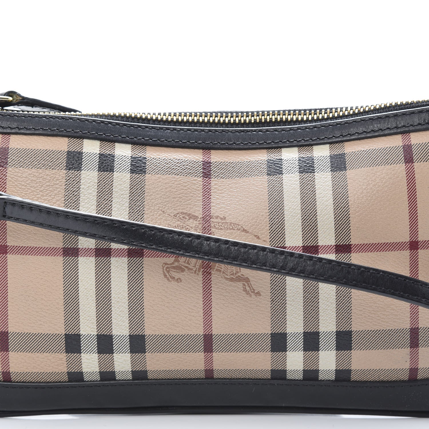 Burberry Haymarket Check Small Peyton Crossbody Clutch Bag Black 8 of 10