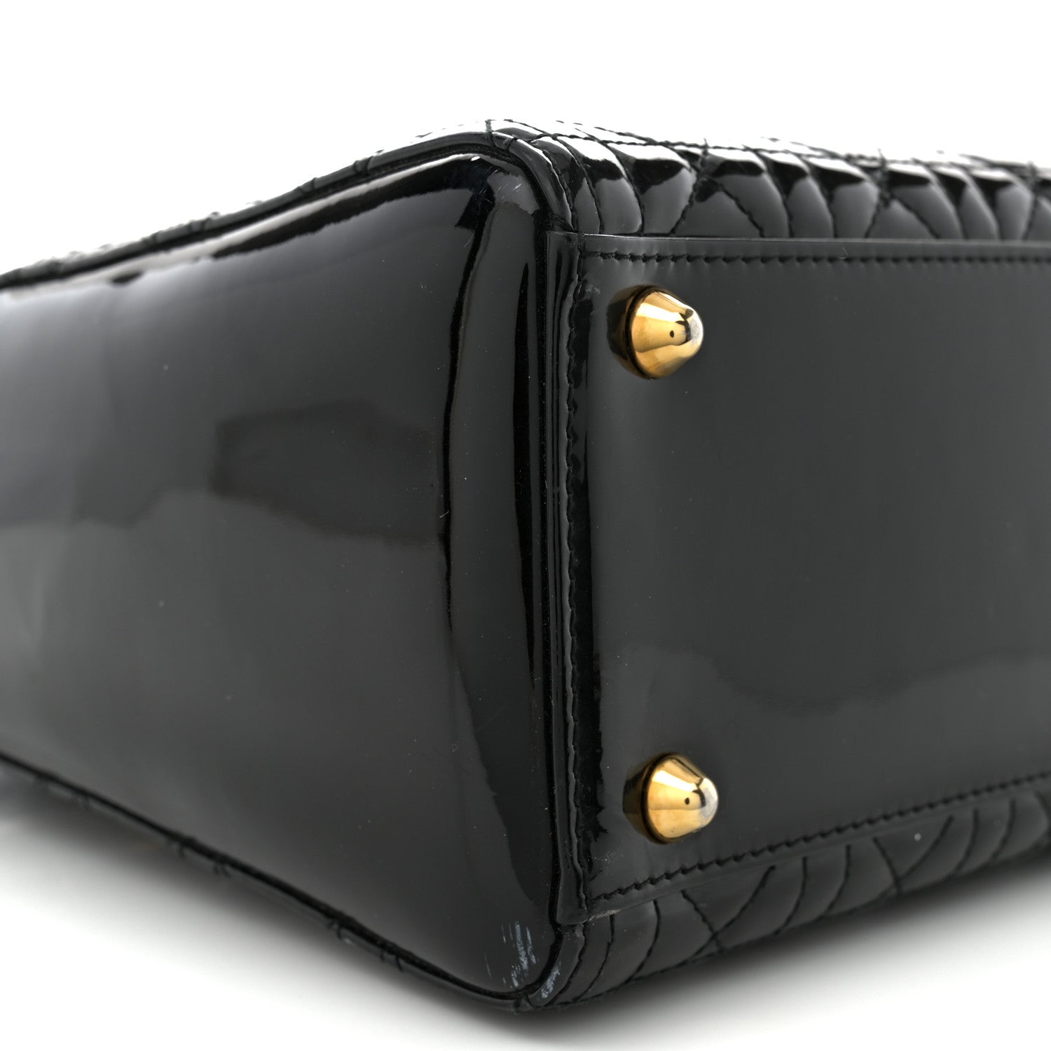 Christian Dior Patent Cannage Large Lady Dior Black 9 of 13