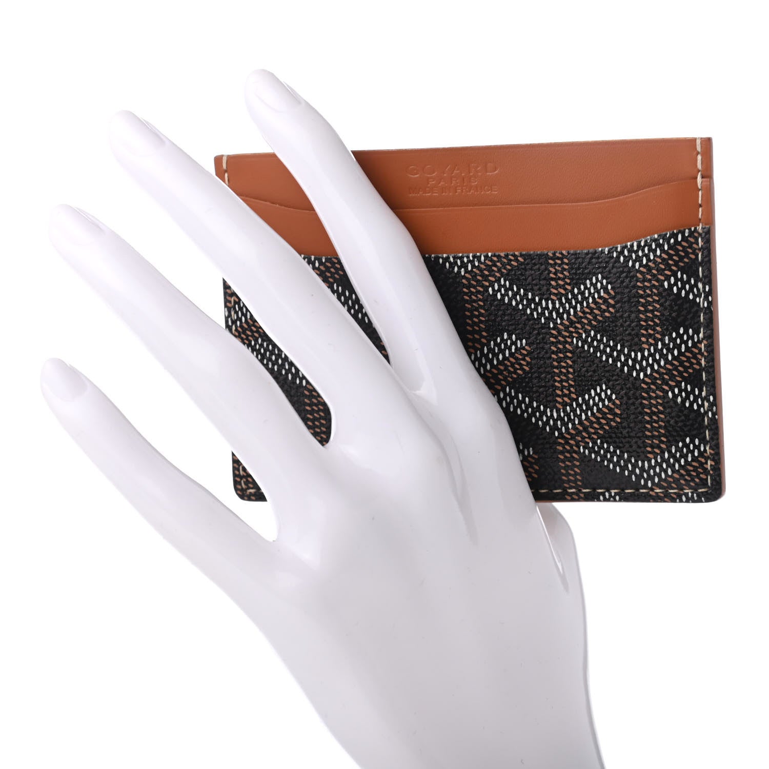 Goyard Goyardine Saint Sulpice Card Holder Black Gold 2 of 6