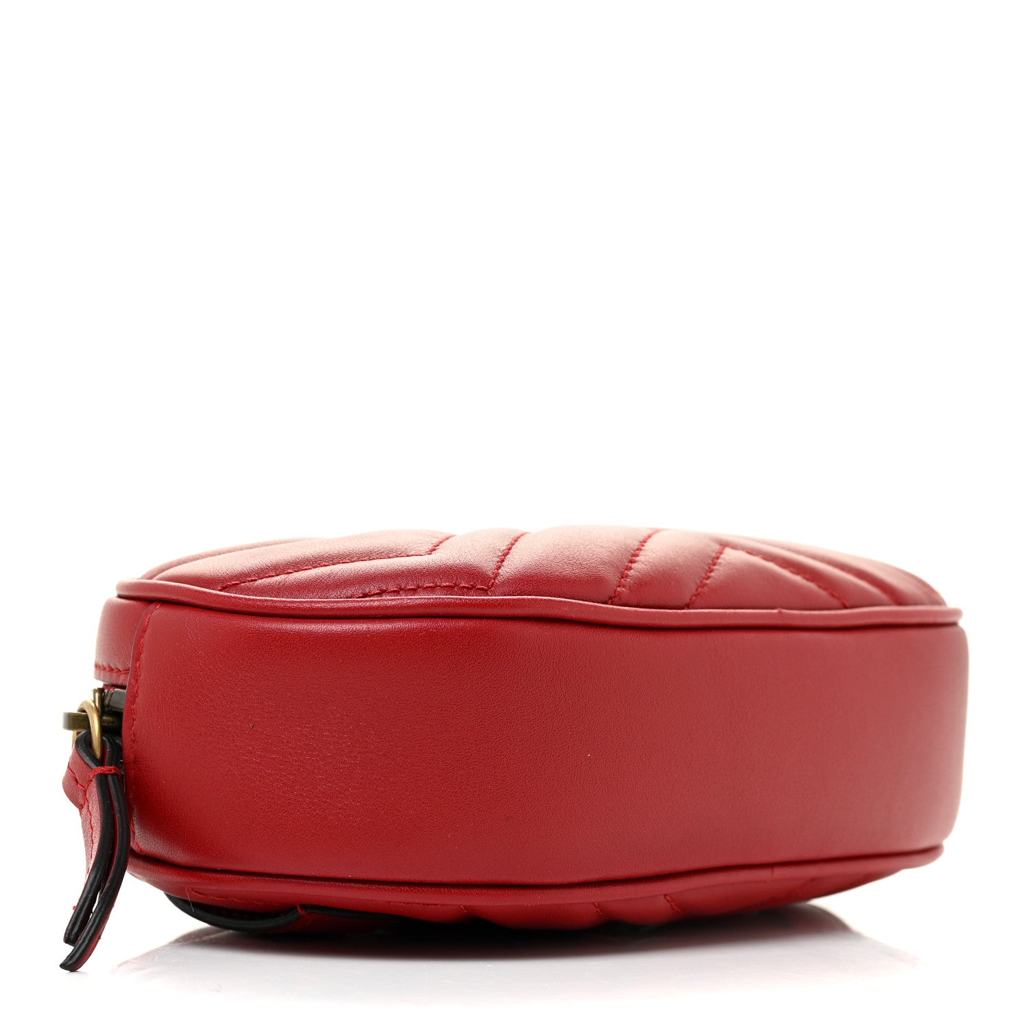 Gucci Calfskin Matelasse GG Marmont Belt Bag 85 34 Hibiscus Red 4 of 11