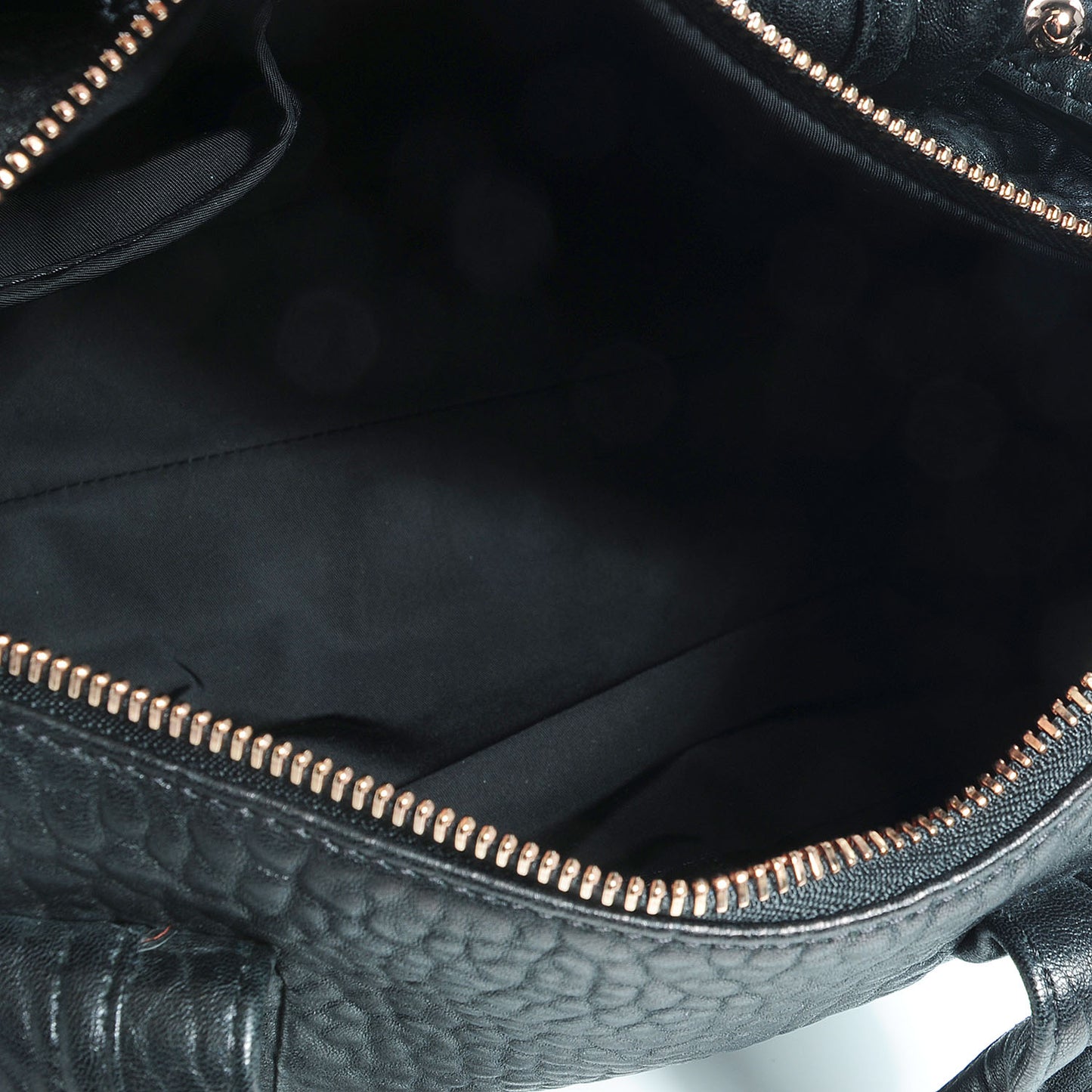 Pebbled Lambskin Rocco Black w Rose Gold Hardware