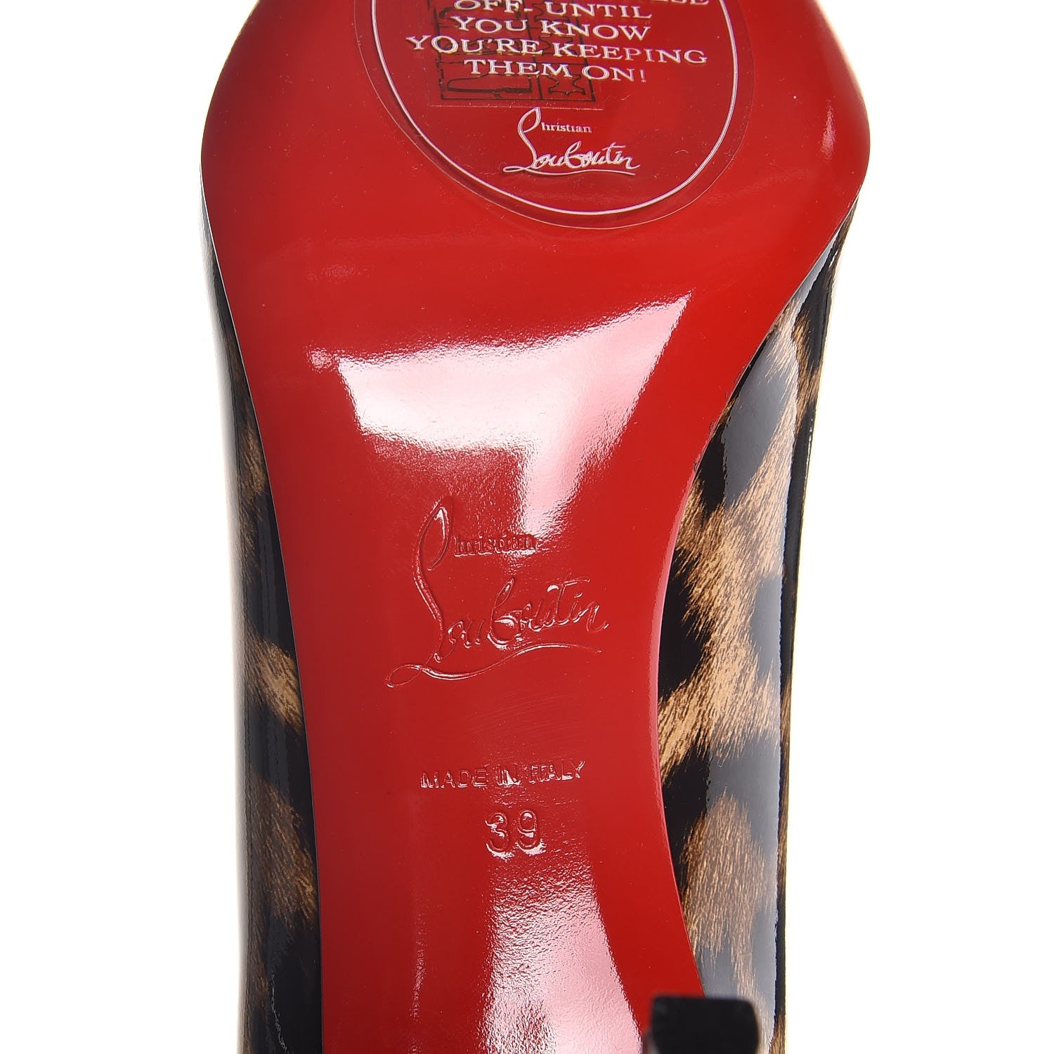 Christian Louboutin Patent Leopard Yootish 85 Pumps 39 Brown 6 of 8