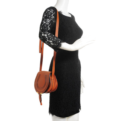 Chloe Calfskin Mini Marcie Round Crossbody Bag Tan 2 of 10