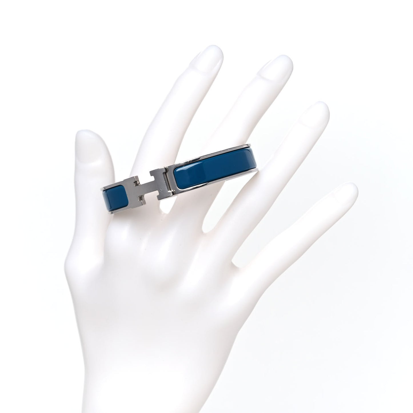 Enamel Narrow Clic Clac H Bracelet PM Bleu