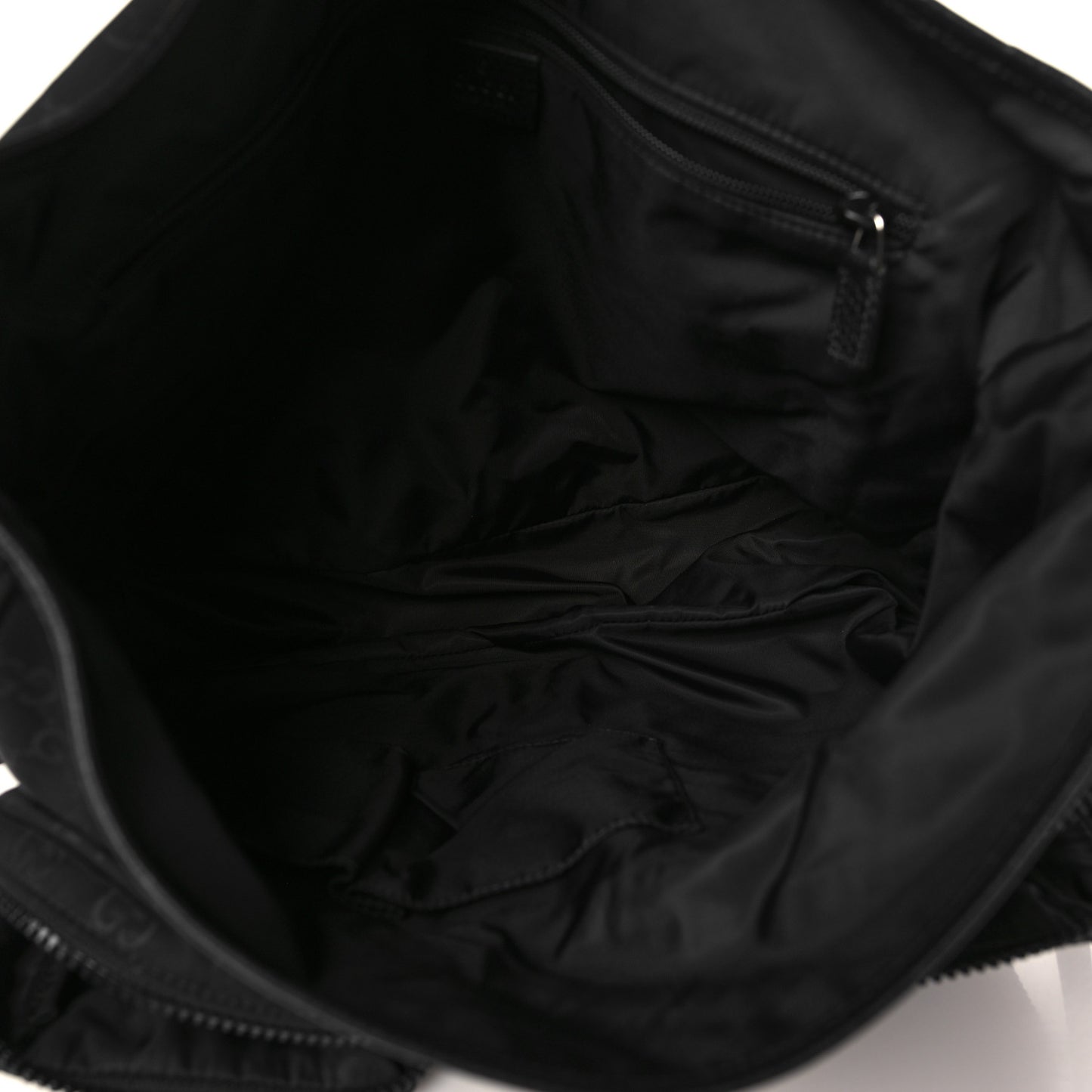 Nylon Monogram Double Buckle Flap Messenger Bag Black
