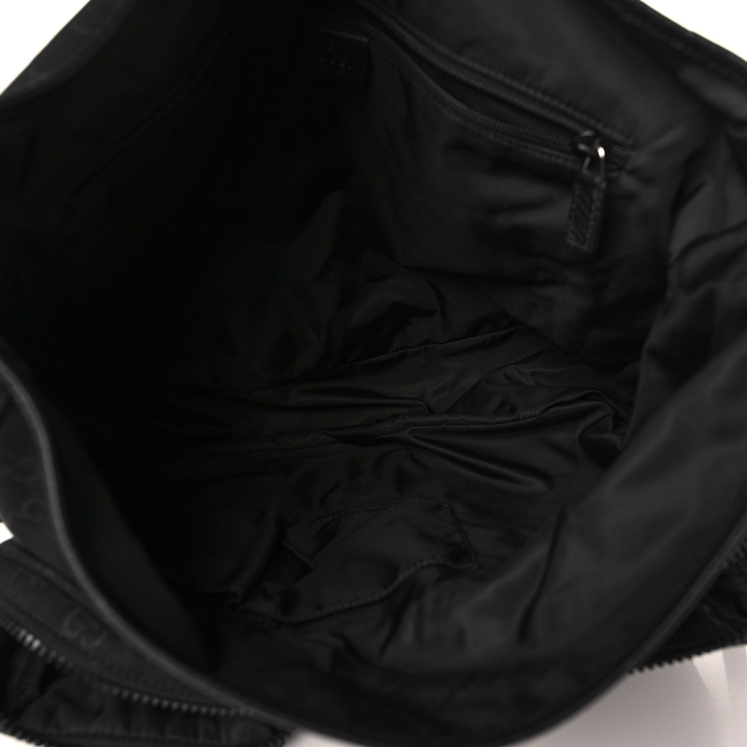 Gucci Nylon Monogram Double Buckle Flap Messenger Bag Black 5 of 9