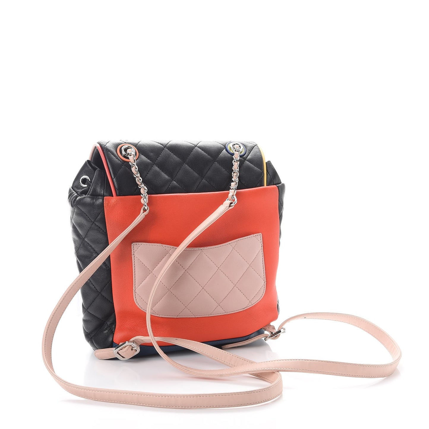 Lambskin Quilted Large Cuba Urban Spirit Backpack Black