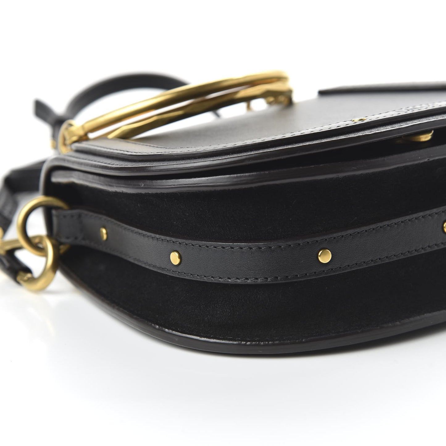Calfskin Small Nile Bracelet Bag Black