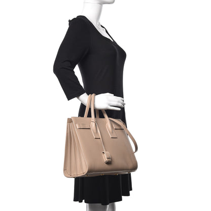 Saint Laurent Calfskin Small Sac De Jour Dark Beige 3 of 15