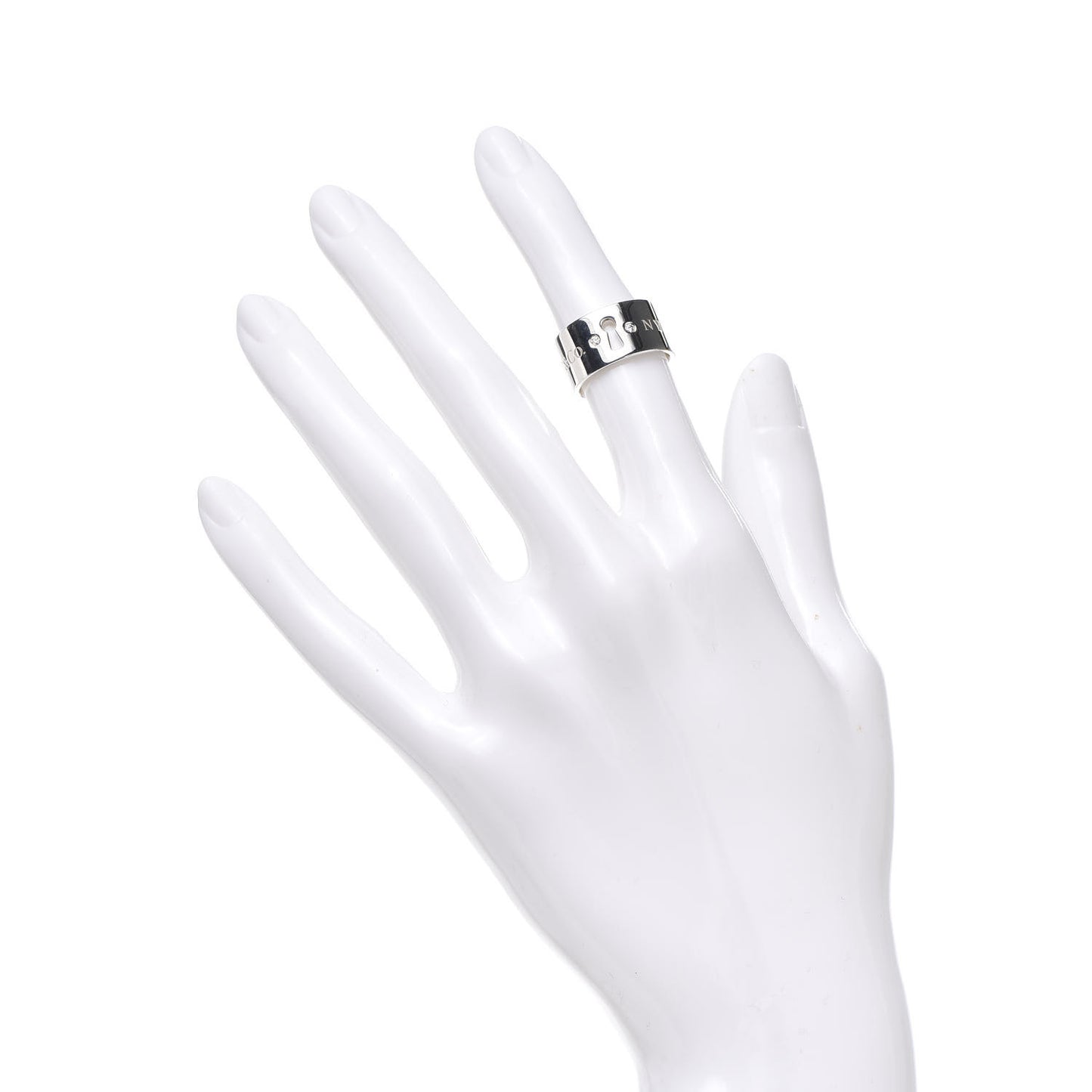 Sterling Silver Diamond Wide Locks Band Ring 47 4