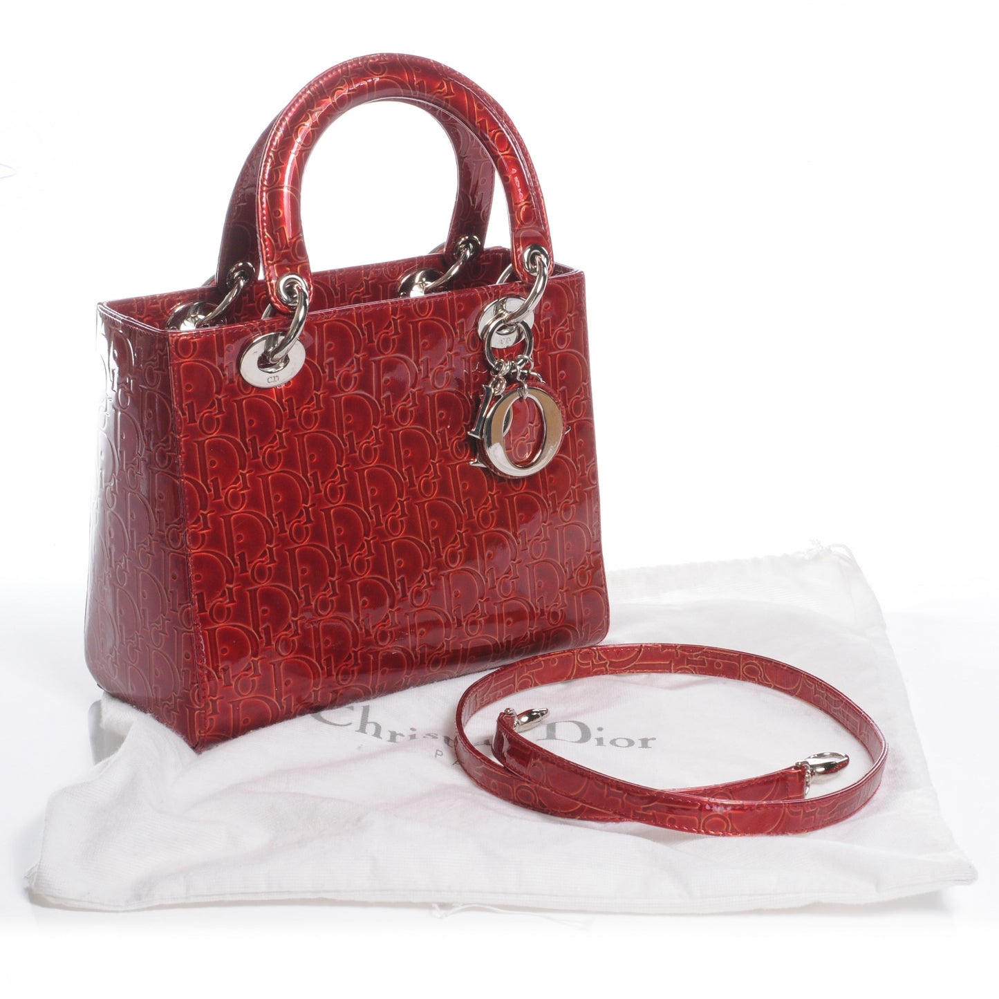 Patent Ultimate Medium Lady Dior Red
