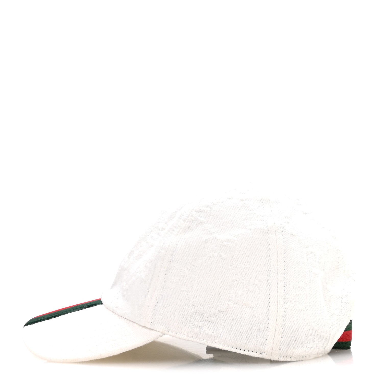 Gucci Cotton Monogram Web Baseball Hat L White 4 of 9