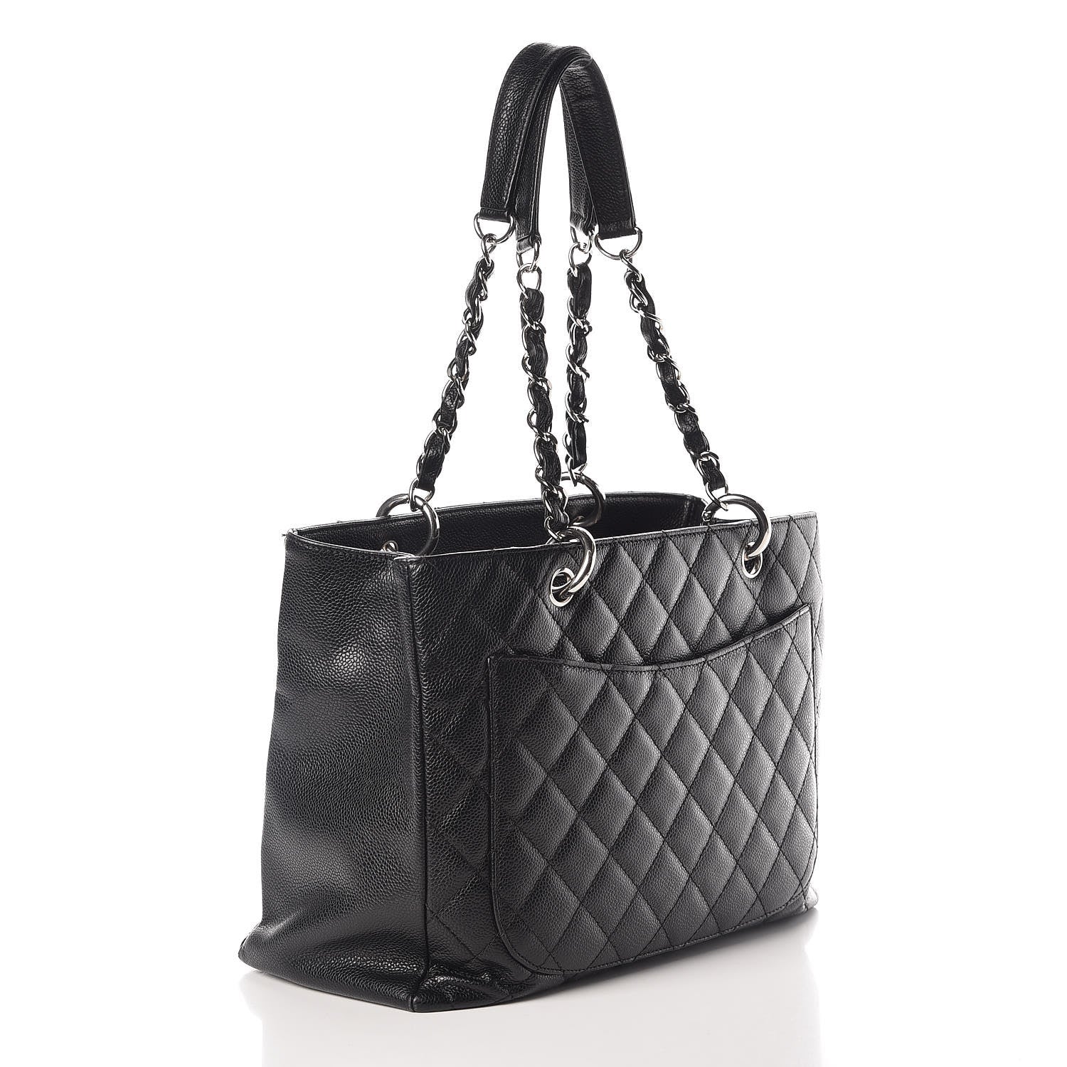 Chanel Caviar Quilted Grand Shopping Tote GST Black 3 of 9