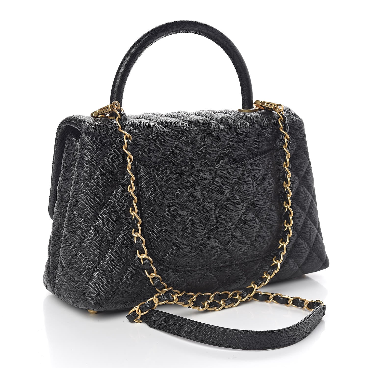 Chanel Caviar Quilted Small Coco Handle Flap Black 3 of 11