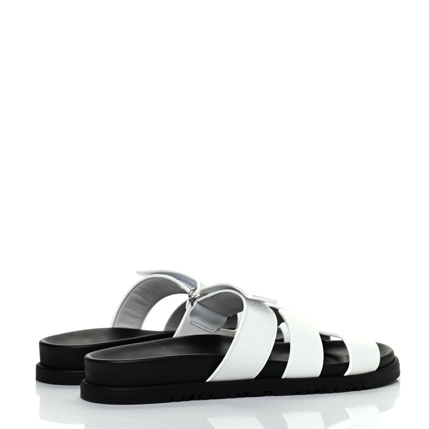 Hermes Calfskin Womens Chypre Sandals 39 White 4 of 11