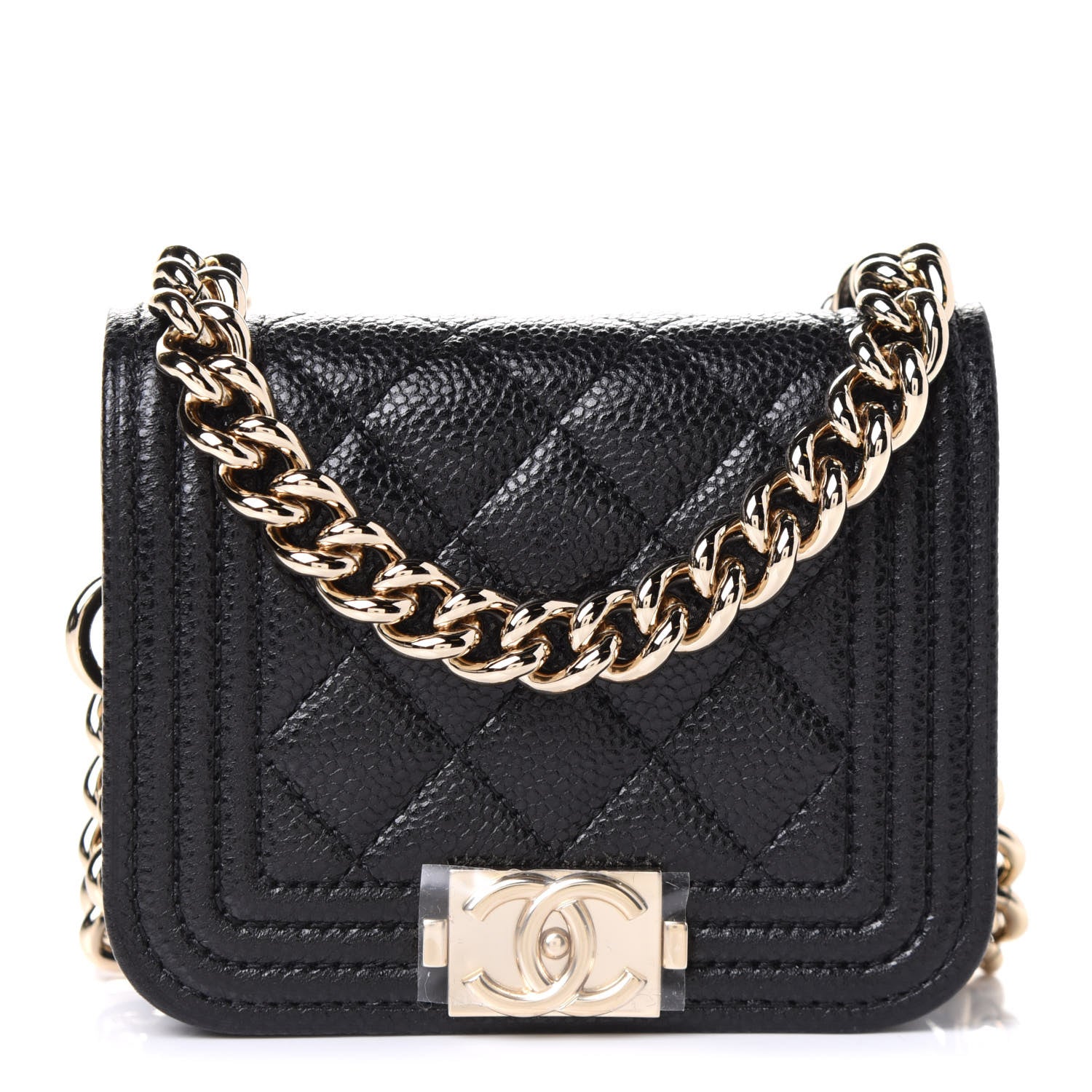 Chanel Caviar Quilted Boy Flap Waist Belt Bag Black 1 of 6