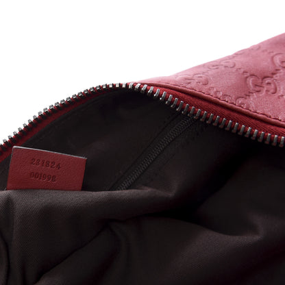 Gucci Guccissima Half Moon Bamboo Ring Hobo Red 10 of 11