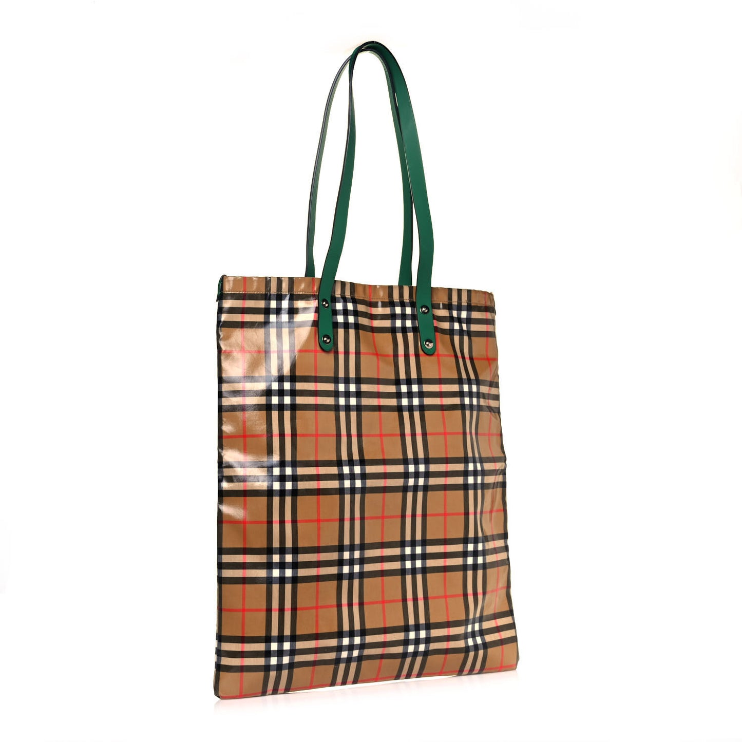 Coated Canvas Vintage Check Shopper Tote