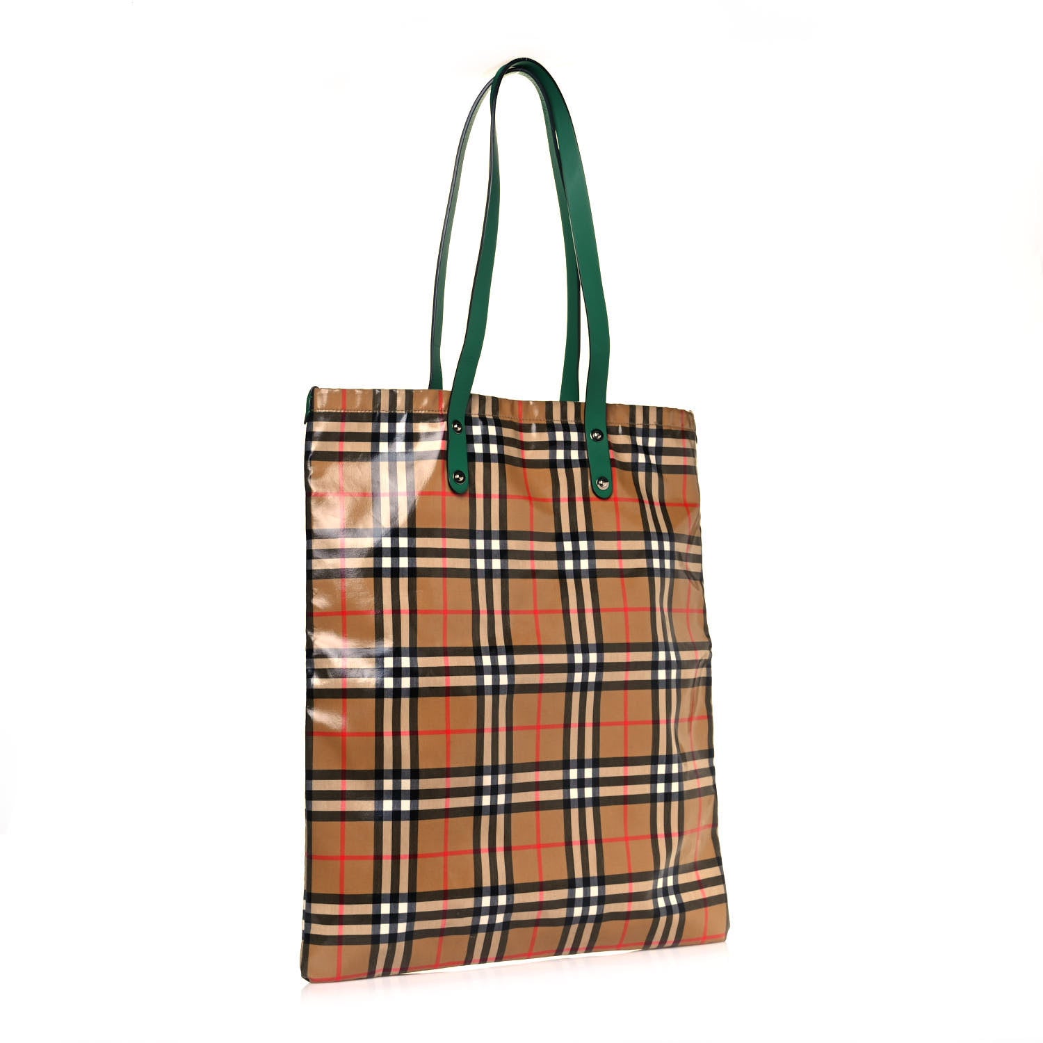 Burberry Coated Canvas Vintage Check Shopper Tote 3 of 10