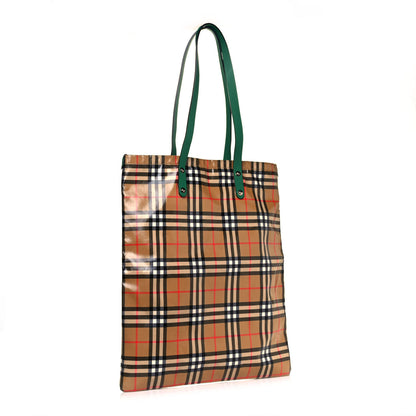 Burberry Coated Canvas Vintage Check Shopper Tote 3 of 10