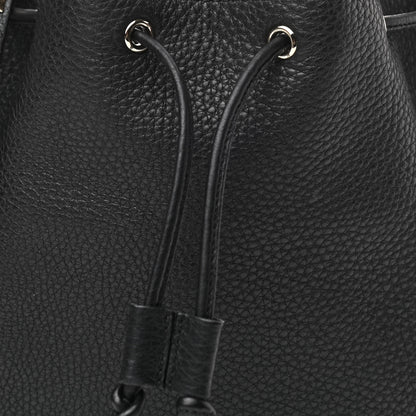 Valentino Garavani Grained Calfskin Rockstud Bucket Bag Black 7 of 9