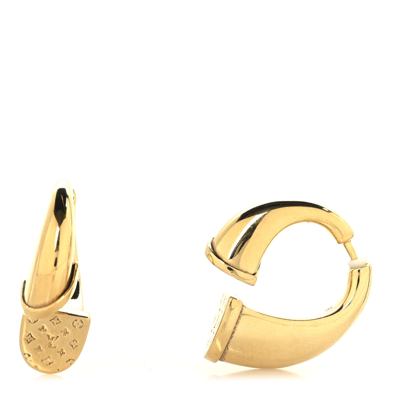Louis Vuitton Metal Nanogram Sweet Dreams Horseshoe Earrings Gold 1 of 4