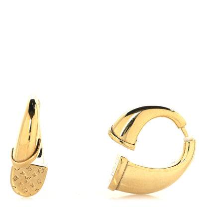 Louis Vuitton Metal Nanogram Sweet Dreams Horseshoe Earrings Gold 1 of 4