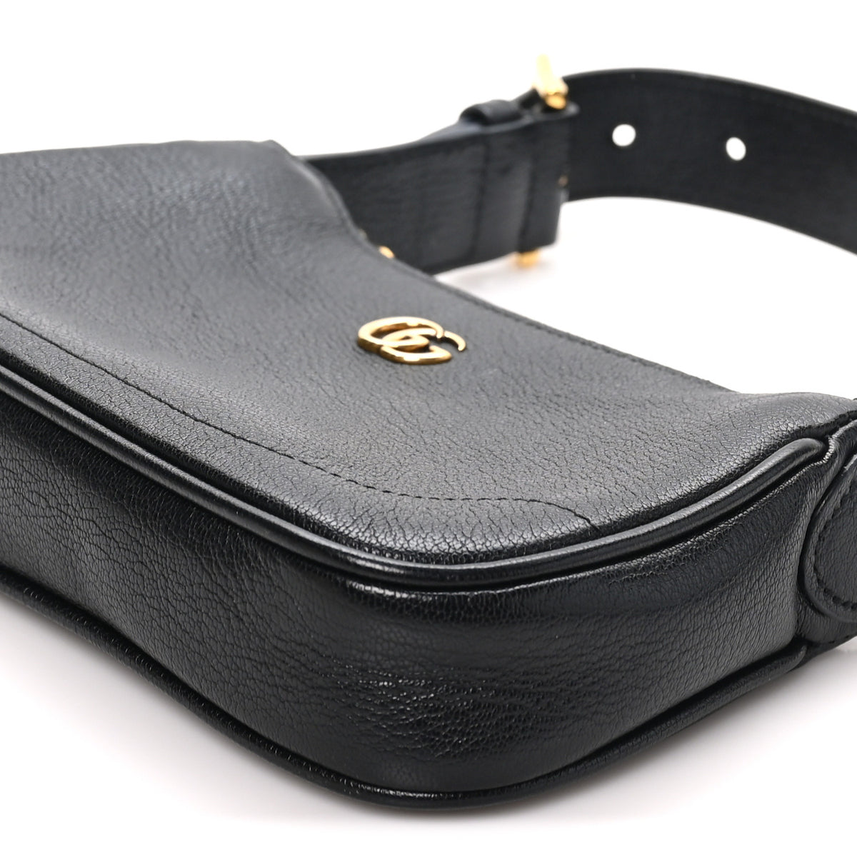 Goatskin Mini Aphrodite Shoulder Bag Black