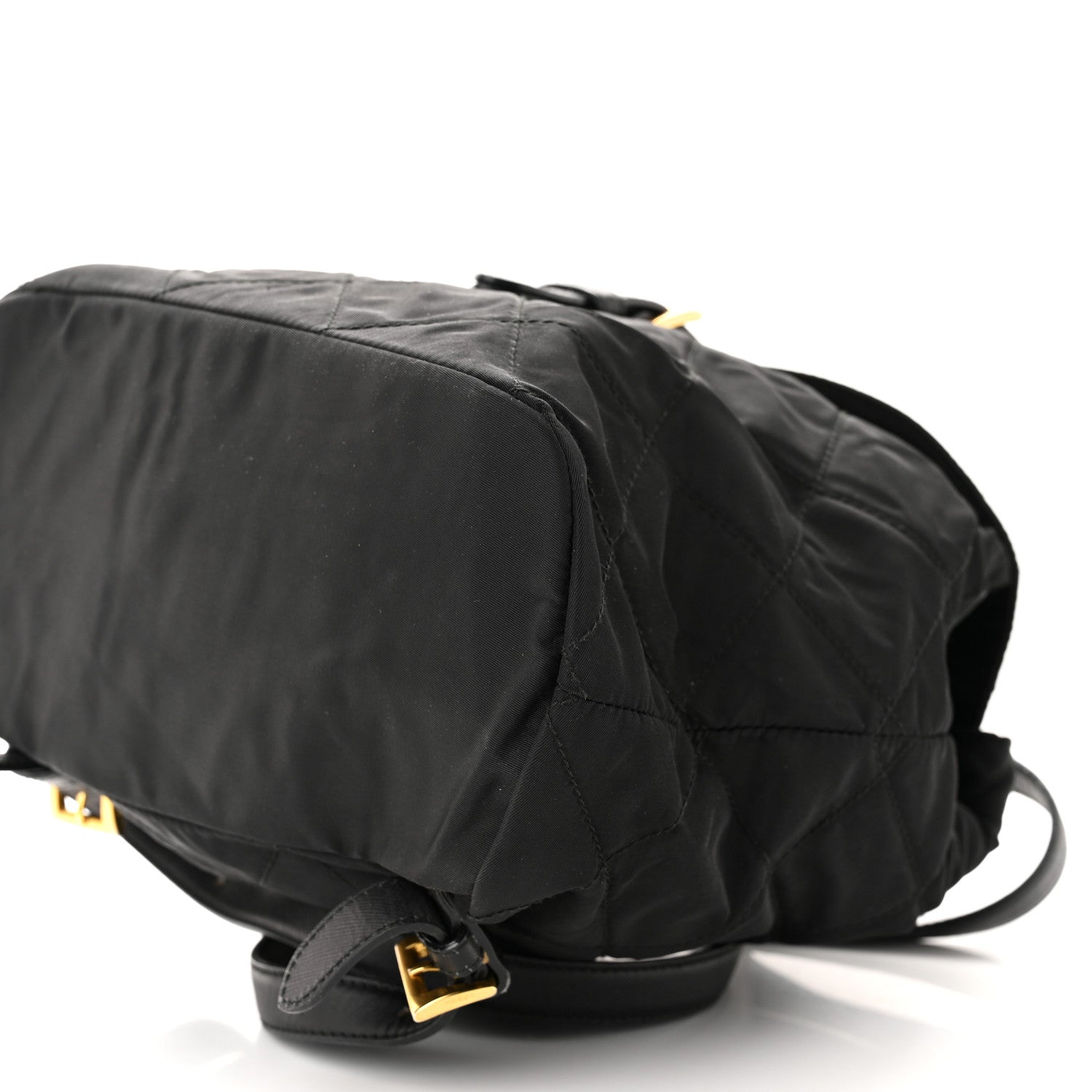 Prada Tessuto Nylon Vela Quilted Chain Backpack Black 10 of 13