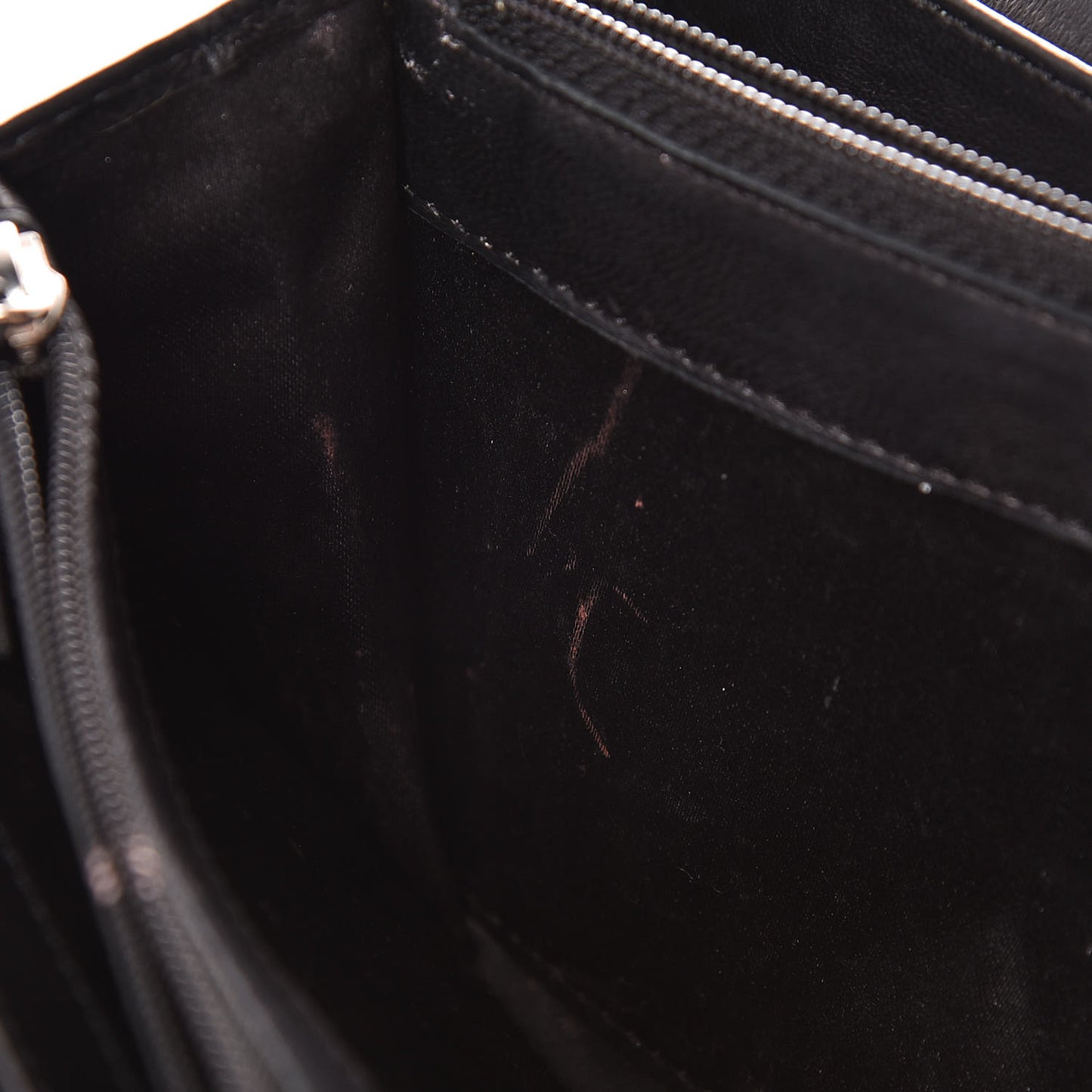 Lambskin Quilted East West Flap Clutch Black