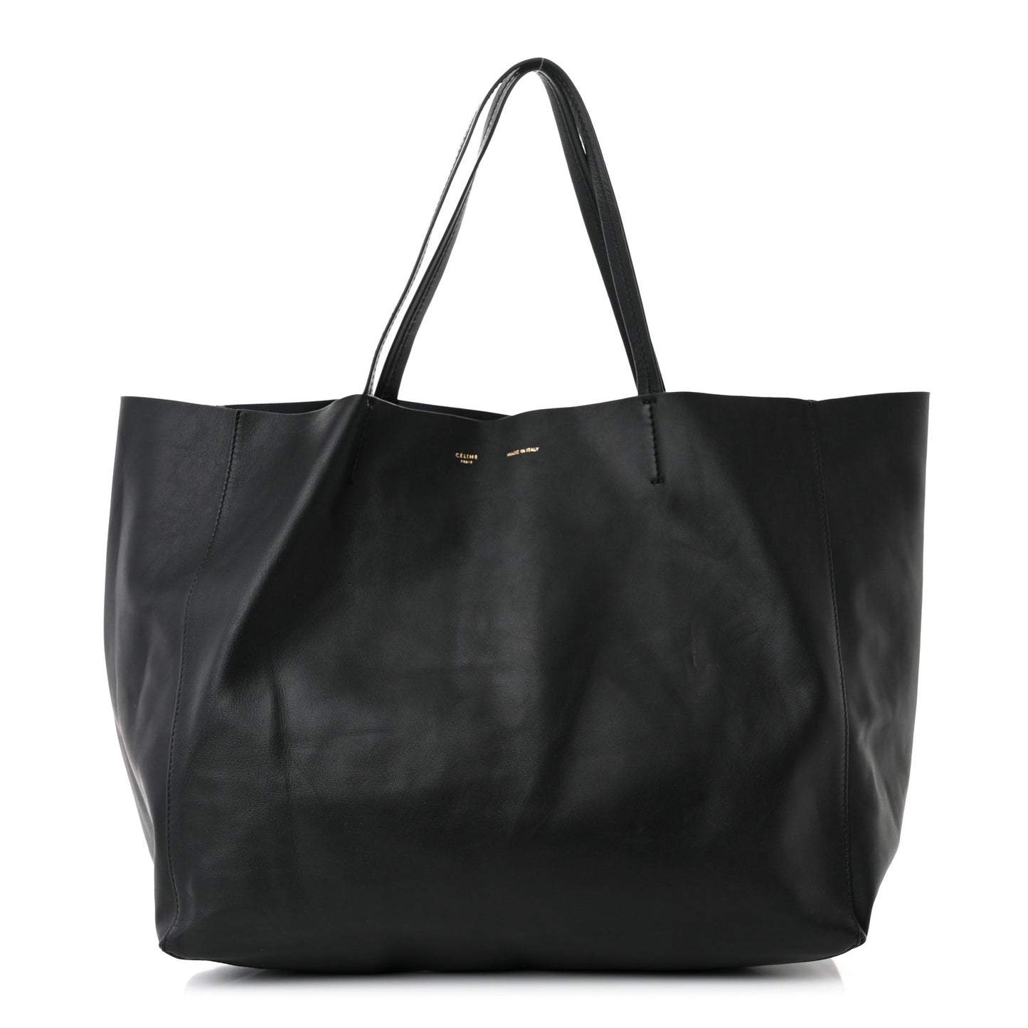 Lambskin Horizontal Cabas Black