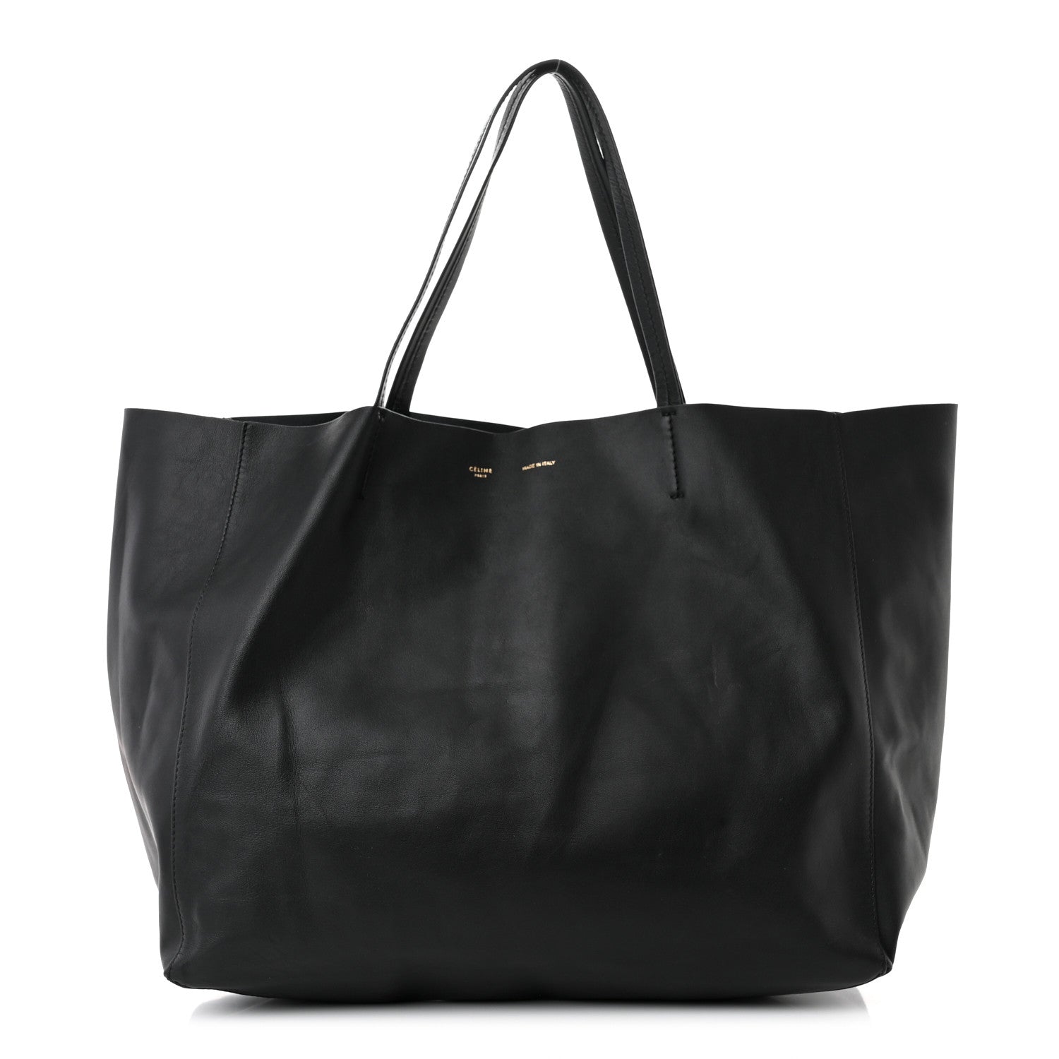 Celine Lambskin Horizontal Cabas Black 1 of 10