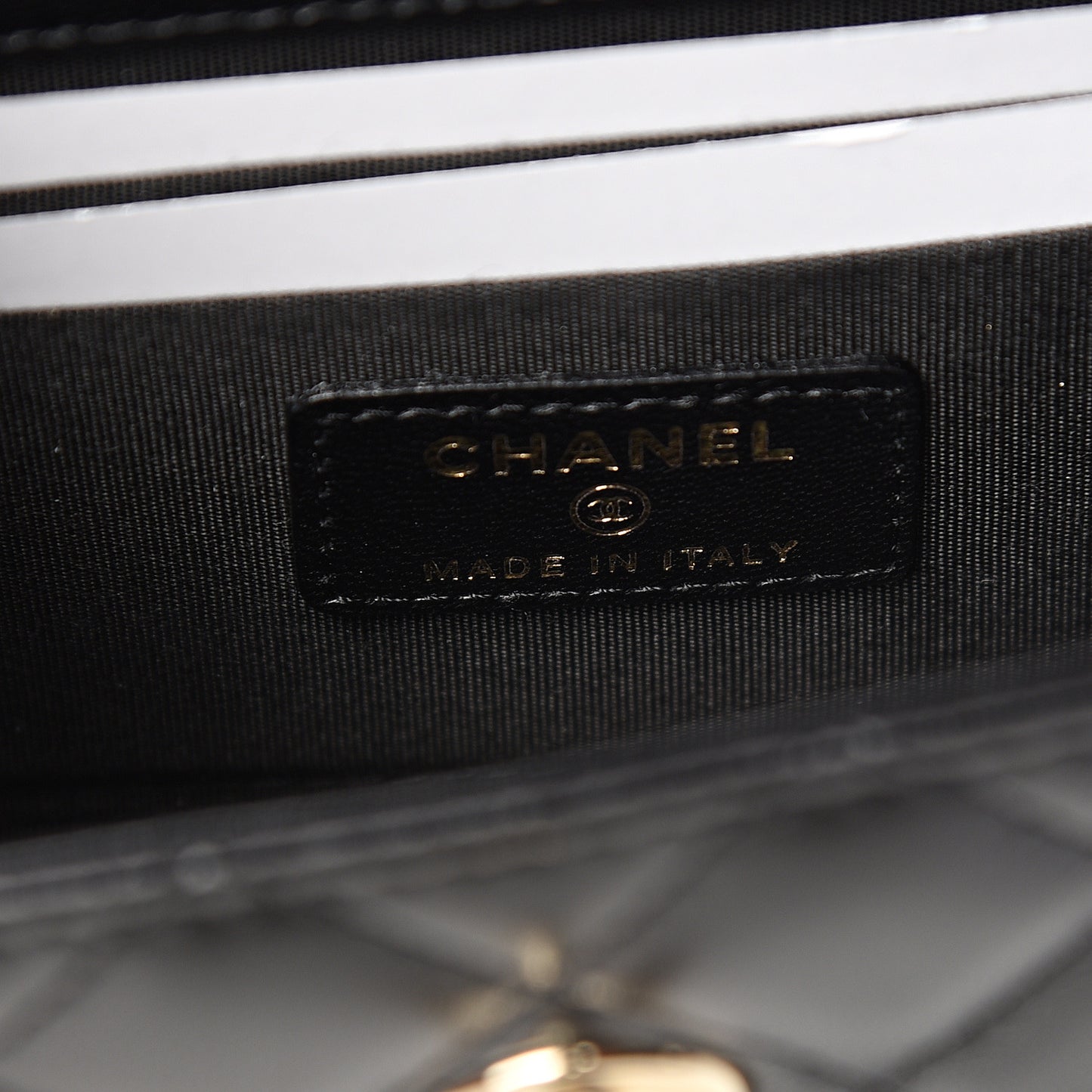 Lambskin Quilted Mini Trendy CC Chain Wallet Black