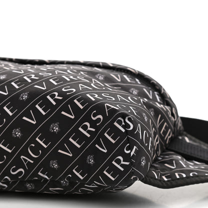 Versace Nylon Logo Belt Bag Black White 9 of 9