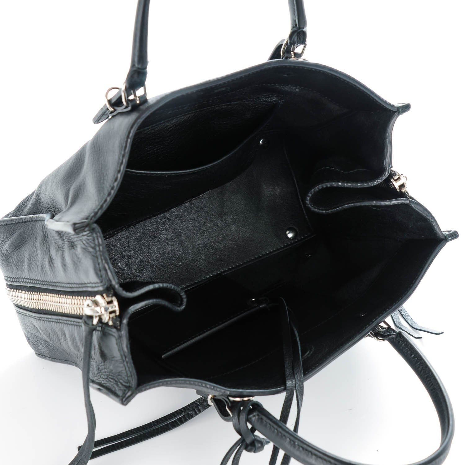 Balenciaga Veau Papier A6 Zip Around Tote Black 6 of 8