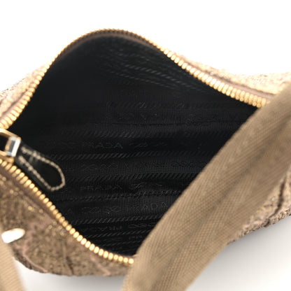 Prada Broccato Mini Re-Edition 2000 Bag Moro Losanga 5 of 11