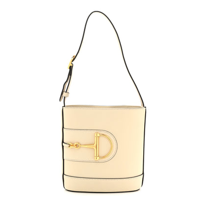 Gucci Arabella Calfskin Horsebit 73 Mini Bucket Bag White 1 of 12