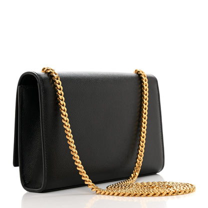 Saint Laurent Grain De Poudre Small Monogram Kate Satchel Black 2 of 10