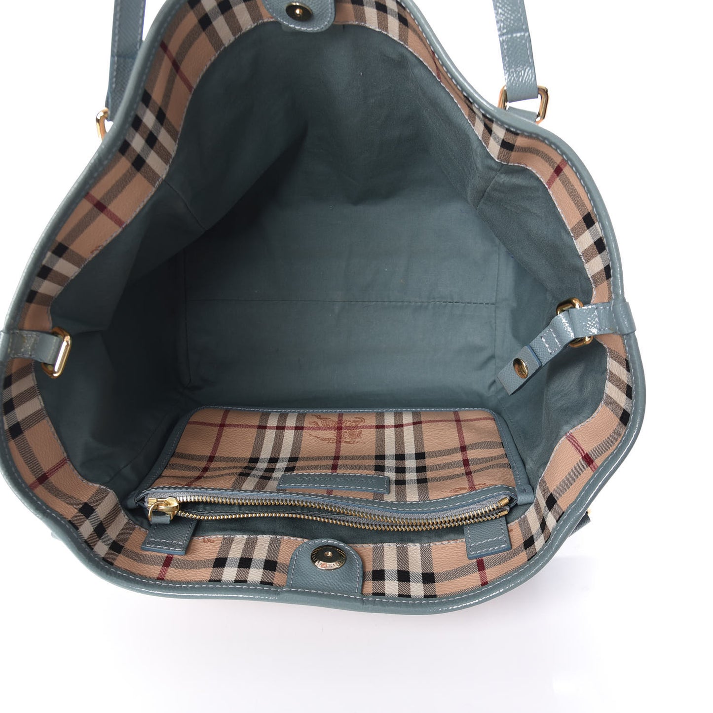 Haymarket Check Small Canterbury Tote Eucalyptus Grey