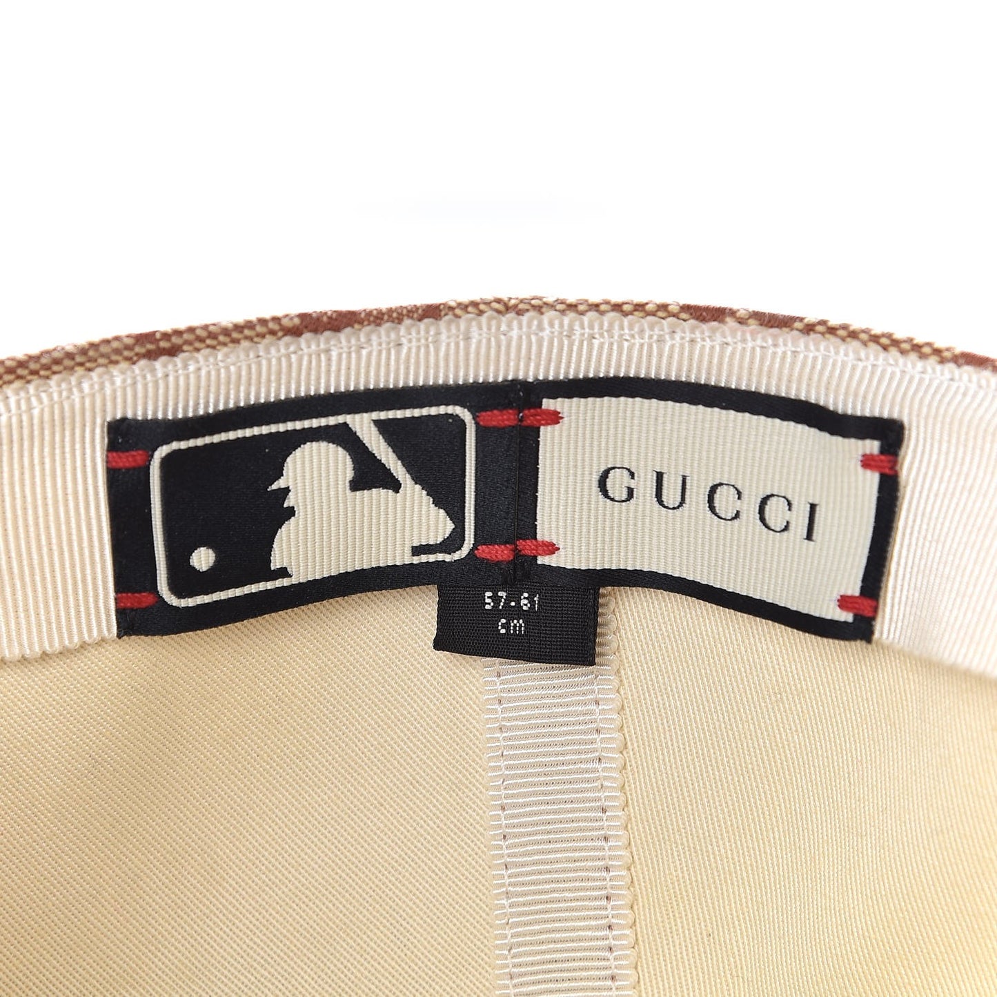 X MLB Monogram NY Yankees Baseball Hat 57-61 Beige Ruggine