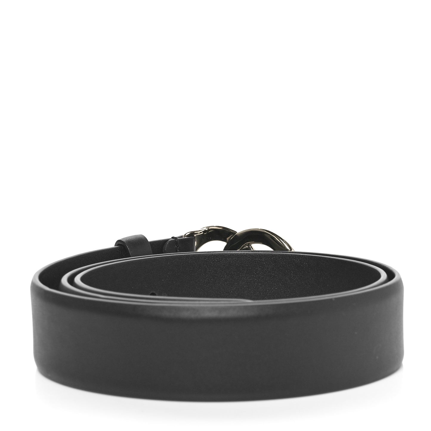 Calfskin Crystal Metal Quilted Quilted CC Belt 80 32 Black
