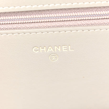 Chanel Caviar Quilted Boy Wallet On Chain WOC Grey 6 of 12